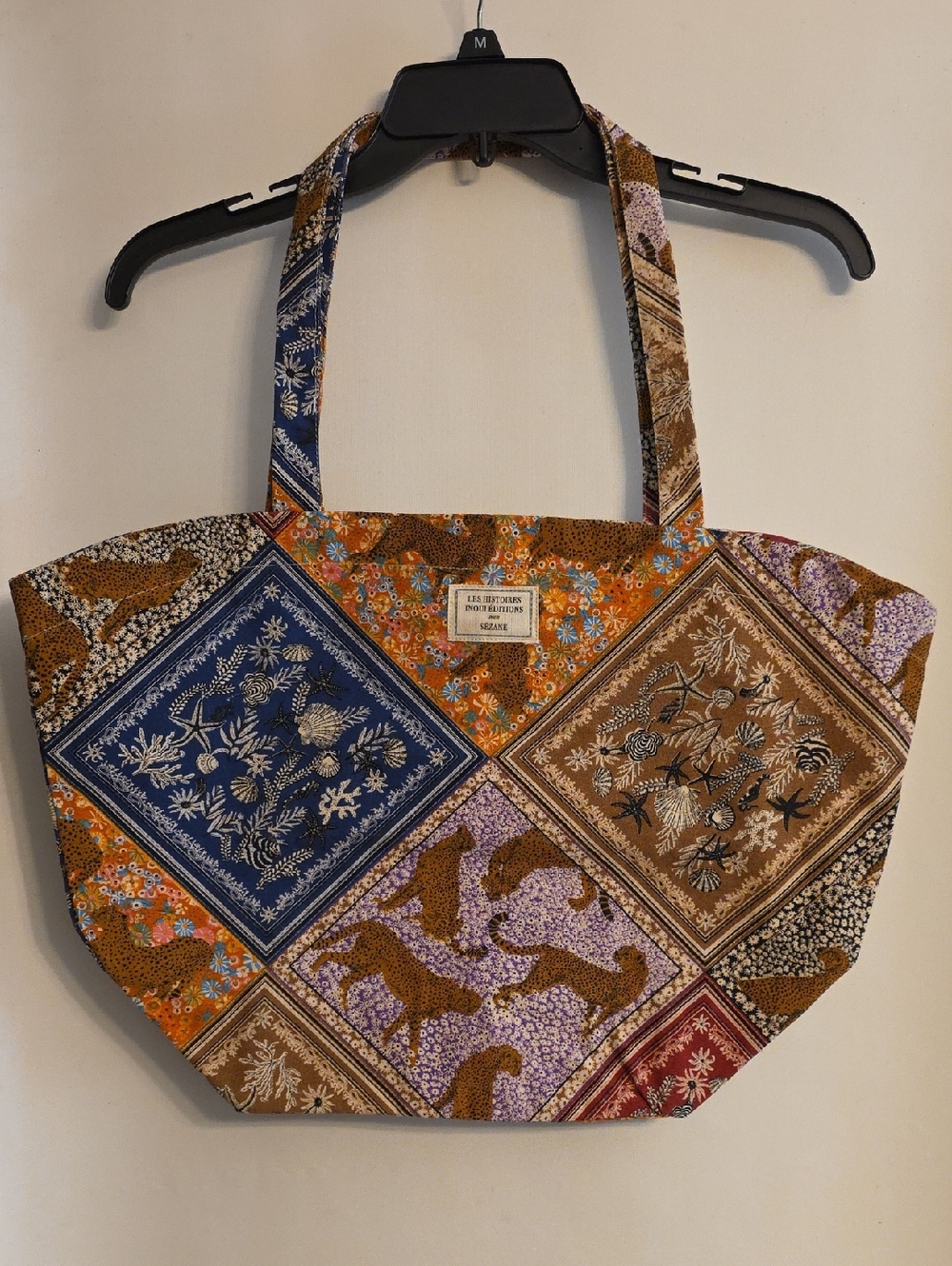 Sezane 'Les Histoires Inoui Éditions Pour Sézane' Patchwork Print Tote